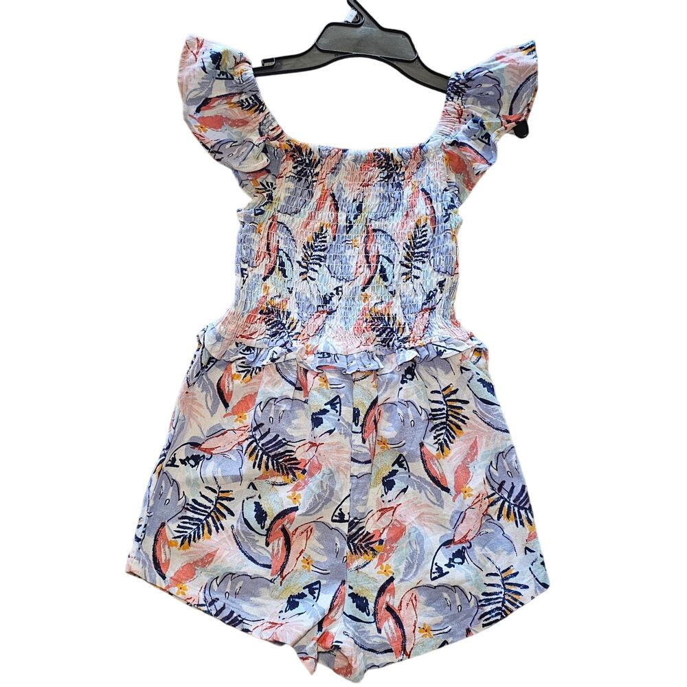Vince Camuto Girls 12 Romper Pastel Peach Blue Hamptons Tween Beach